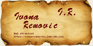 Ivona Remović vizit kartica